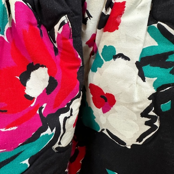 80's Victor Costa Vintage Saks Fifth Ave Quilted Puff Floral Print Dress - Picture 4 of 10